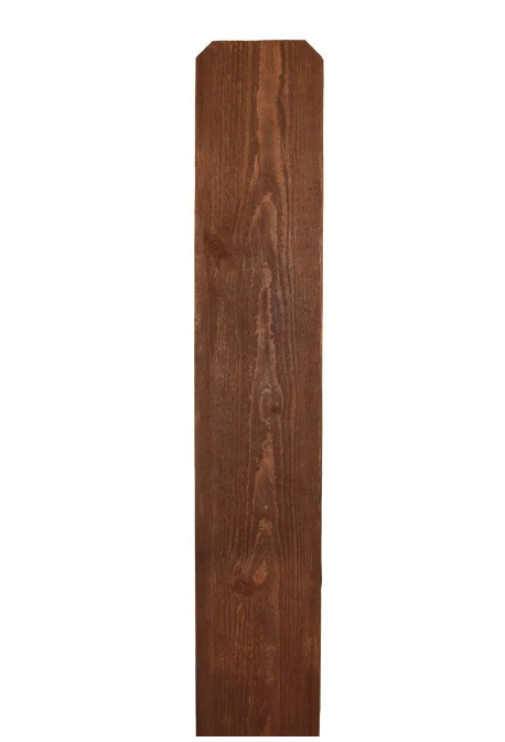 5/8x5.5x6' DE KD Cedar Prestained Dark Walnut Fence Picket