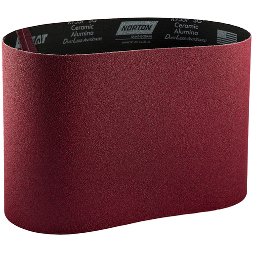 Norton Red Belt 7-7/8", 100 Grit - 69957345028