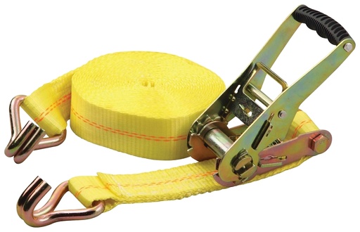 Heavy Duty 2x27' Yellow Ratchet Strap