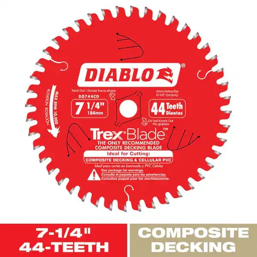 Diablo 7.25" Circular Saw Blade 44 Teeth