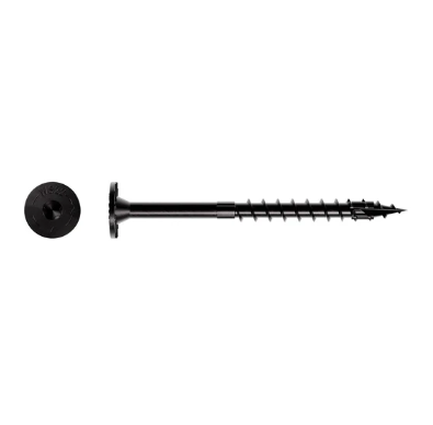 Simpson 6" T-40 Double Barrier Screw Black SDWS22600DBB-RP1